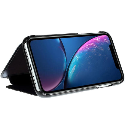 Galaxy M30s (3 in 1 Combo) Mirror Clear Flip Case + Tempered Glass + Earphones [Non Sensor]