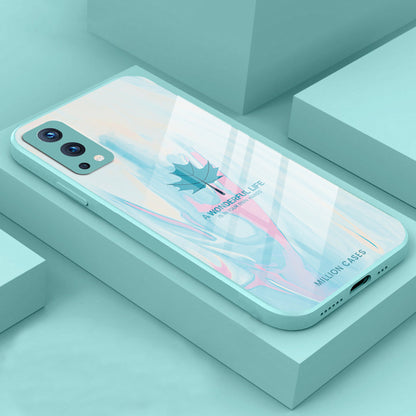 OnePlus Series Watercolor Mapple Leaf Glass Case