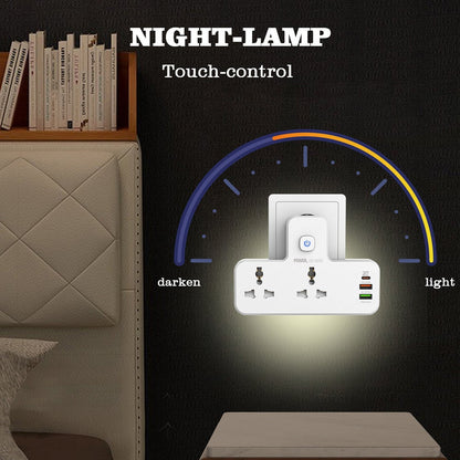 LDNIO - Universal Power Socket With Night Lamp
