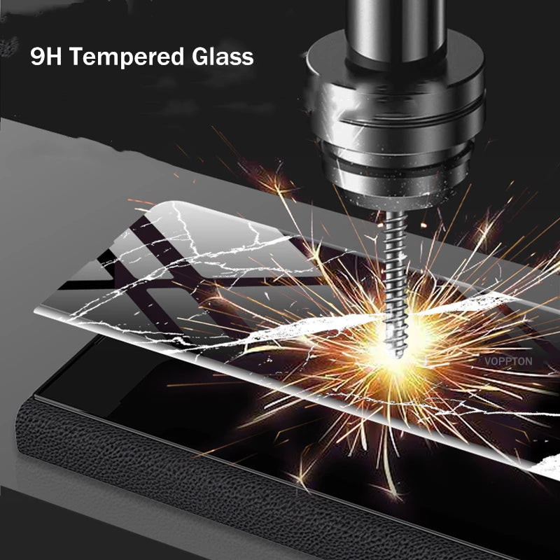 Galaxy Z Fold3 Marble Glass Leather Flip Case