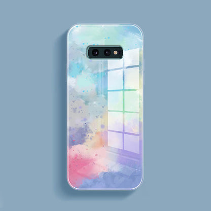 Galaxy S Series for Watercolor Splatter Glass Back Case