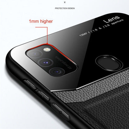 Galaxy M30s Sleek Slim Leather Glass Case