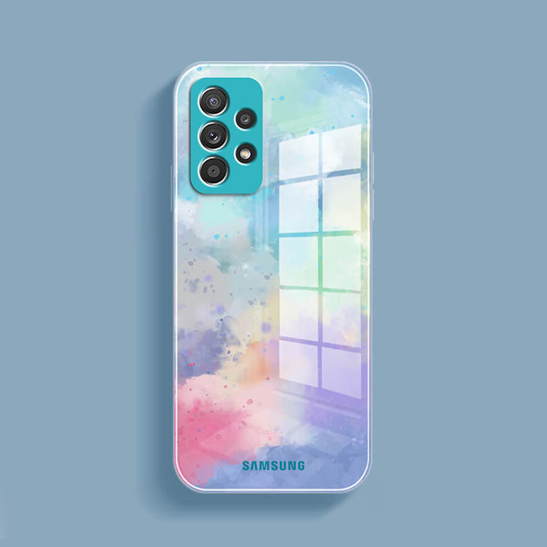 Galaxy Series for Watercolor Splatter Glass Back Case