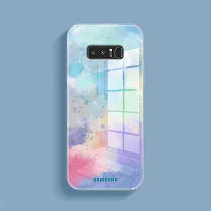 Galaxy S10e Watercolor Splatter Glass Back Case
