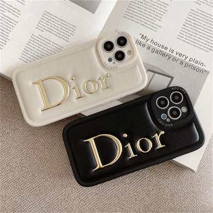 Luxury Dior Print Puffer Case - iPhone