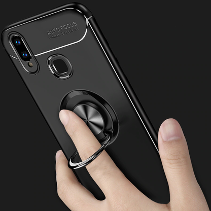 Galaxy M20 Metallic Finger Ring Holder Matte Case