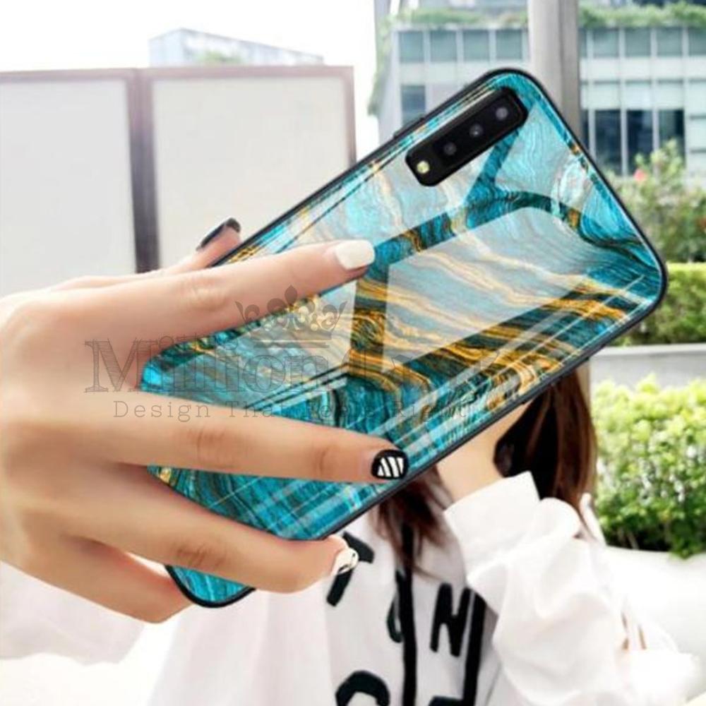 Galaxy A50 Soothing Sea Pattern Marble Glass Back Case