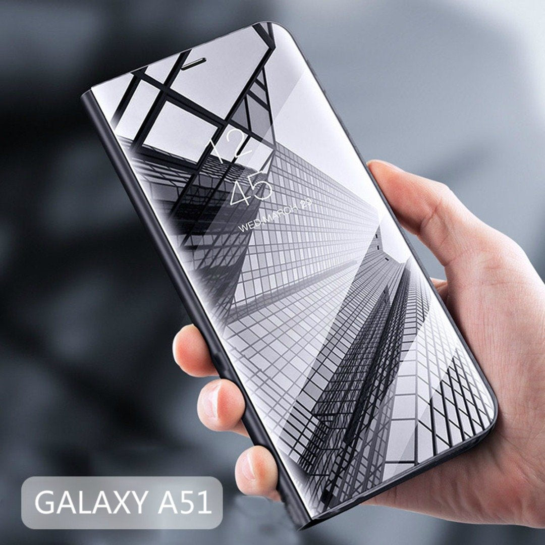 Galaxy A51 Mirror Clear View Flip Case [Non Sensor Working]