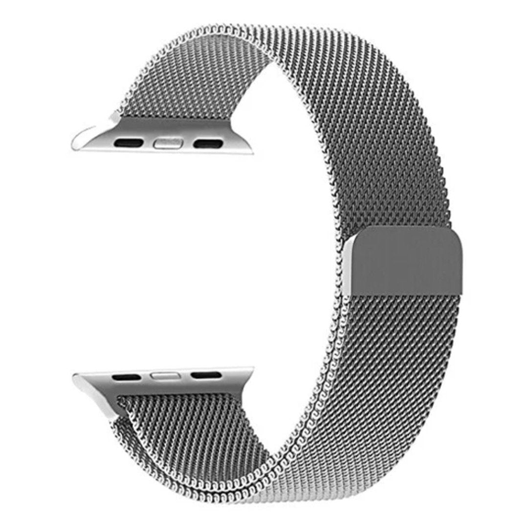 Super (2 in 1 Combo) Milanese Loop Magnetic Aluminium Strap +  Watch Case