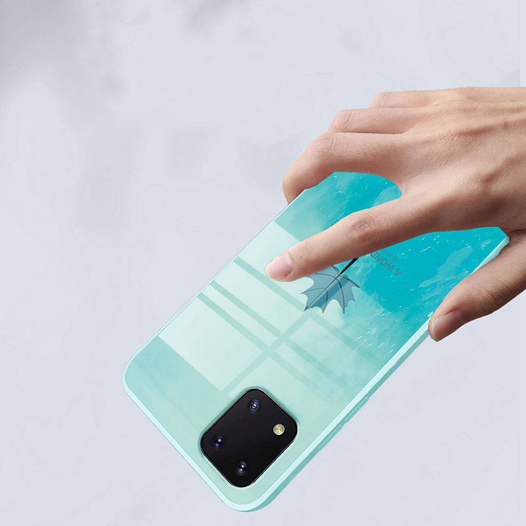 Galaxy Note 10 Lite Watercolor Mapple Leaf Glass Case