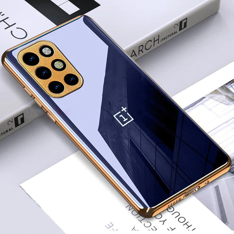 OnePlus 8T Glossy Gold Edge Back Logo Case