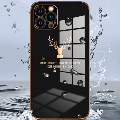 iPhone 11 Series - Electroplating Deer Print Soft Case