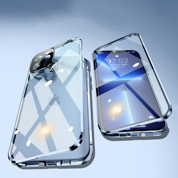 iPhone 12 Series Auto Fit Magnetic Glass Camera Protective Case