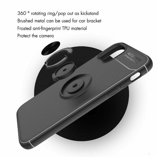 iPhone 12 - Metallic Ring Holder Matte Case