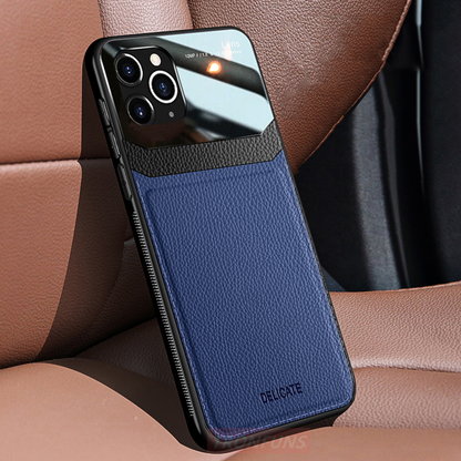 iPhone 11 Pro Max - Sleek Slim Leather Lens Case