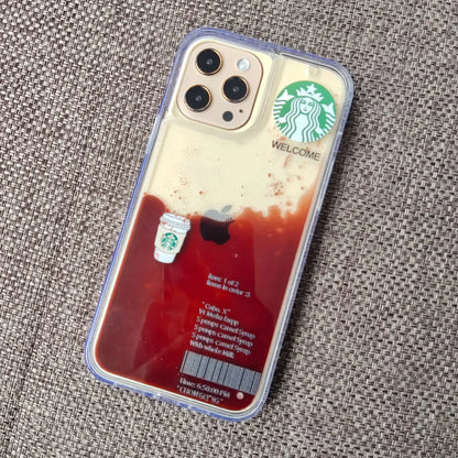 iPhone 12 Coffee Edition Floating Gel Liquid Case