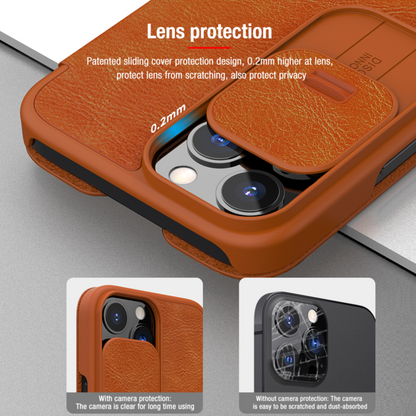 iPhone 13 Series Camera Protection Leather Flip Case