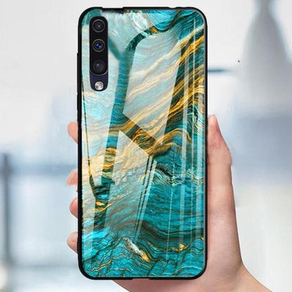 Galaxy A50 Soothing Sea Pattern Marble Glass Back Case