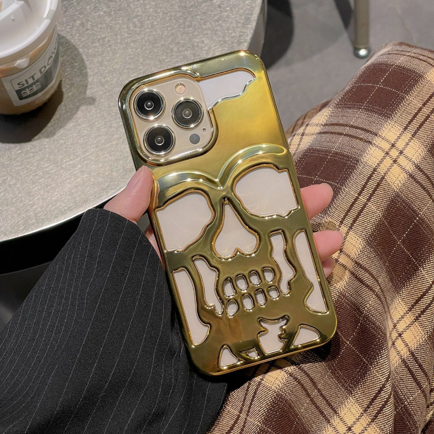 iPhone 12 Pro Hollow Skull Design Case