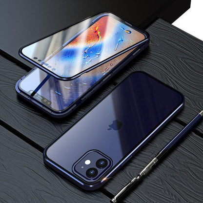 iPhone 12 Mini Electronic Auto-Fit (Front+ Back) Glass Magnetic Case