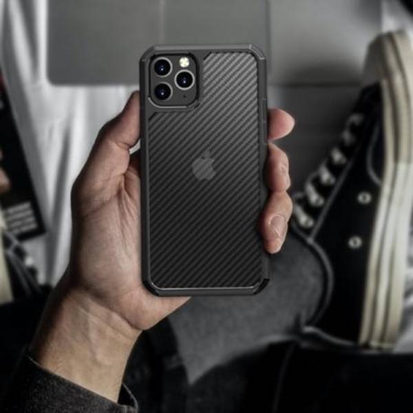 iPhone 12 Pro Opaque Matte Carbon Fiber TPU Armor Case