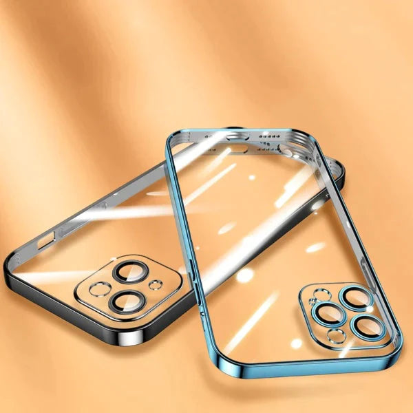 iPhone 12 Pro Luxury Electroplating Clear Camera Protective Soft TPU Case
