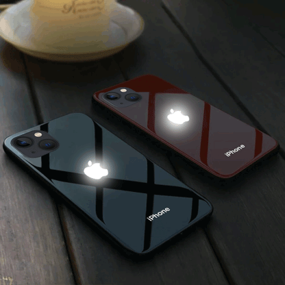 iPhone 13 LED Logo Glass Back Case