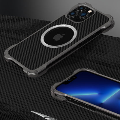 iPhone 13 Series R-Just Aluminium Carbon Fiber Case