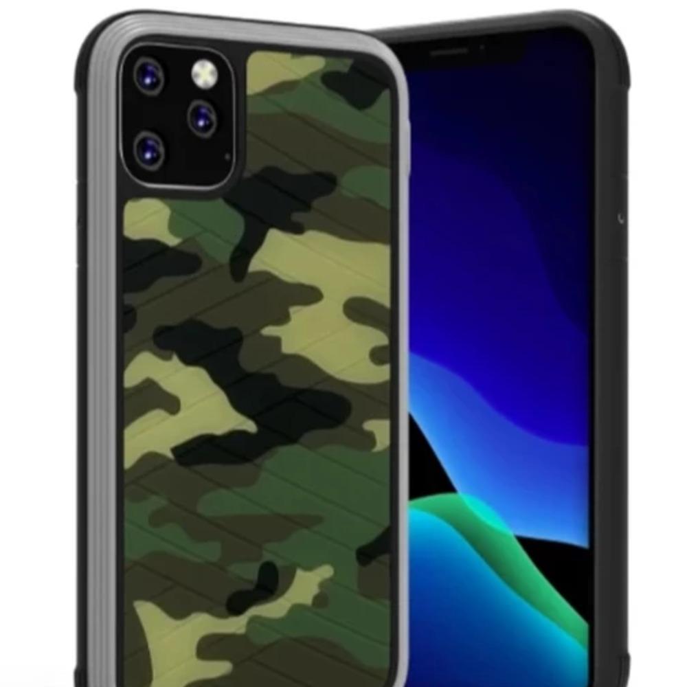 MK ® iPhone 11 Pro Max Raigor Inverse Army Pattern Shockproof Protective Case