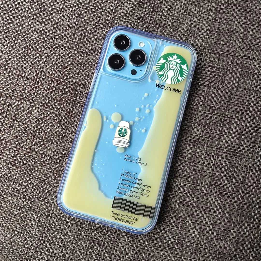 iPhone 12 Pro Coffee Edition Floating Gel Liquid Case