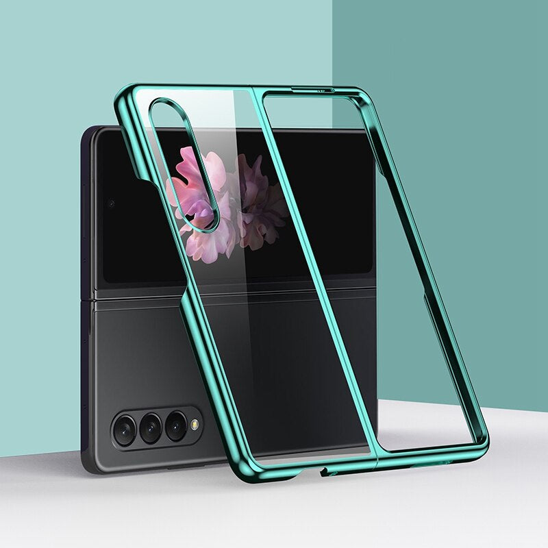 Galaxy Z Fold4 Transparent Glitter Case