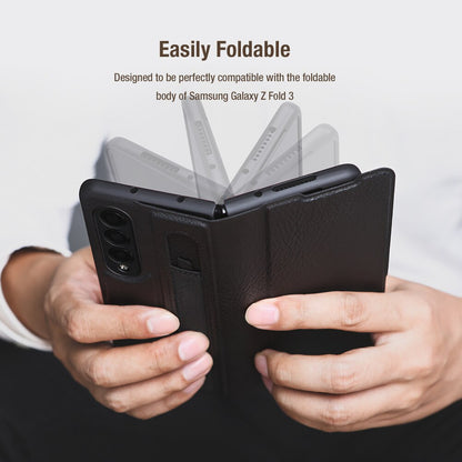 Nillkin ® Galaxy Z Fold4 Luxury Leather Case With Pen Pocket