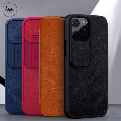 Camera Protection Qin Leather Flip Case
