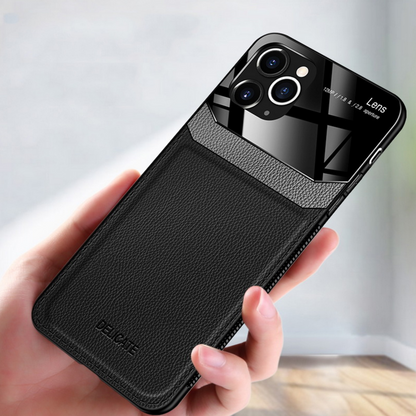 iPhone 11 Pro Max - Sleek Slim Leather Lens Case