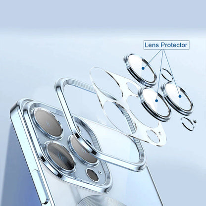 iPhone 13 Pro Max Luxury Plating Transparent MagSafe Case