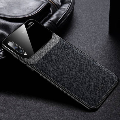 Galaxy A70 Sleek Slim Leather Glass Case