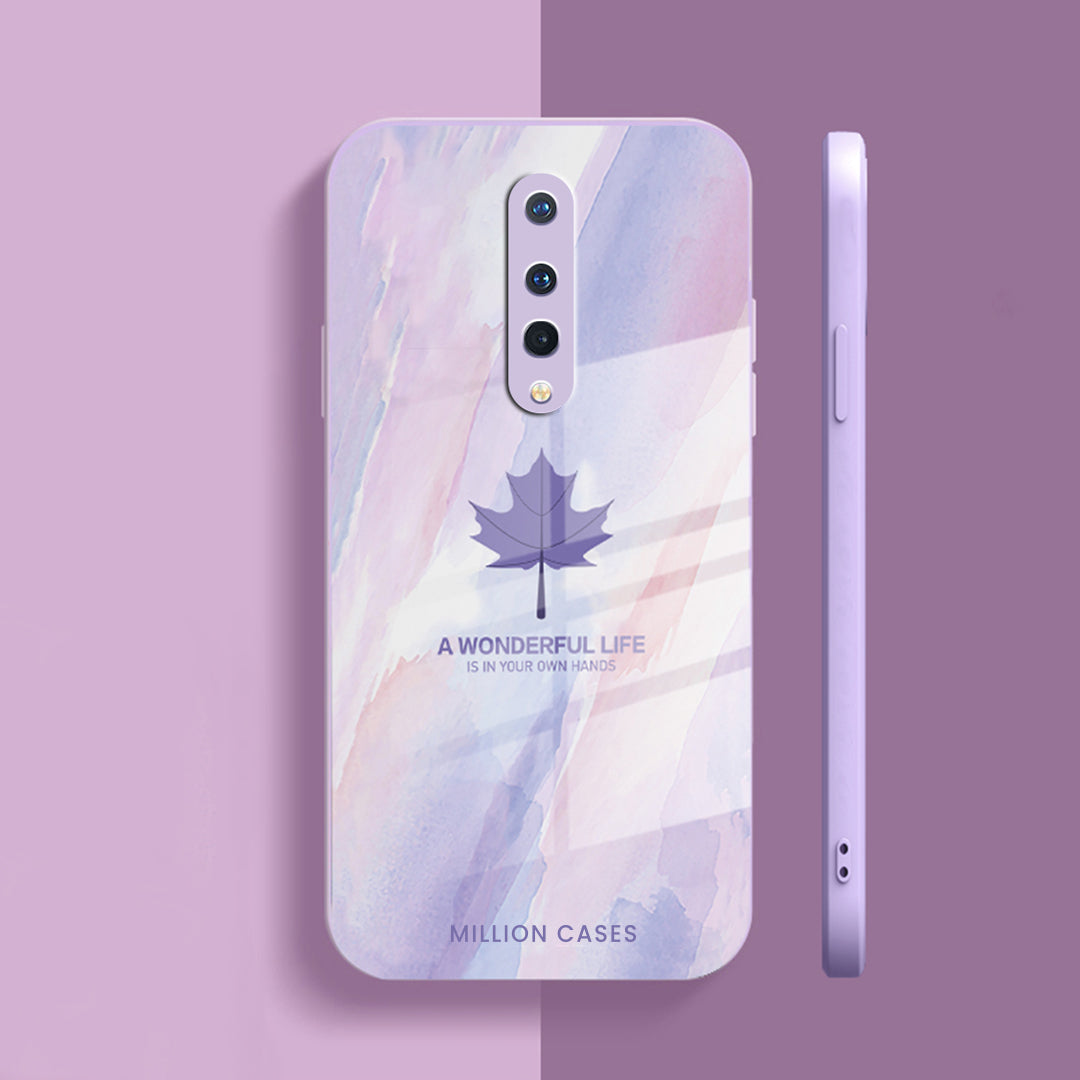 Watercolor Mapple Leaf Glass Case - OnePlus Nord