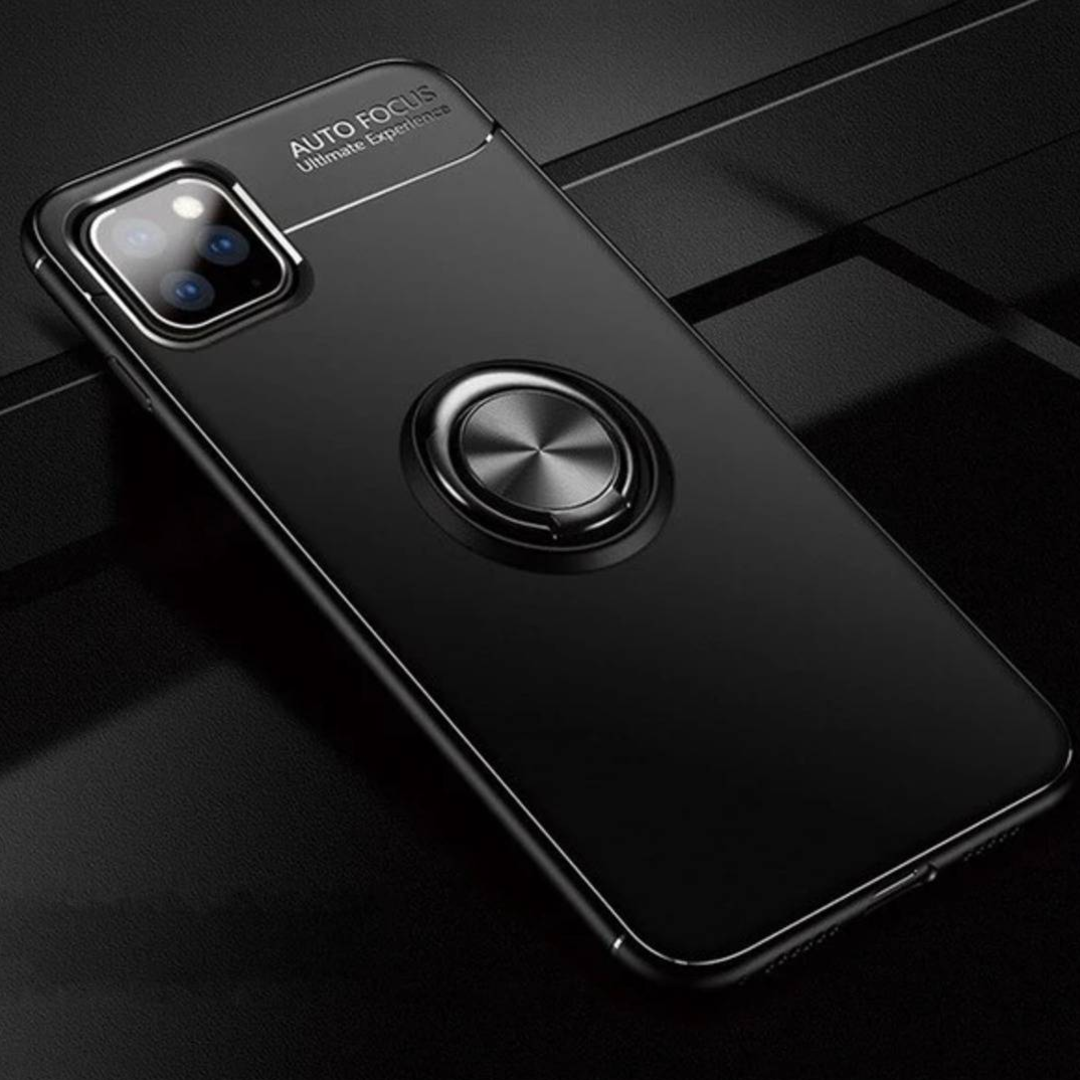 iPhone 11 Pro Max - Metallic Ring Holder Matte Case