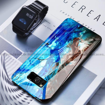 Galaxy S8 Plus Soothing Sea Pattern Marble Glass Back Case