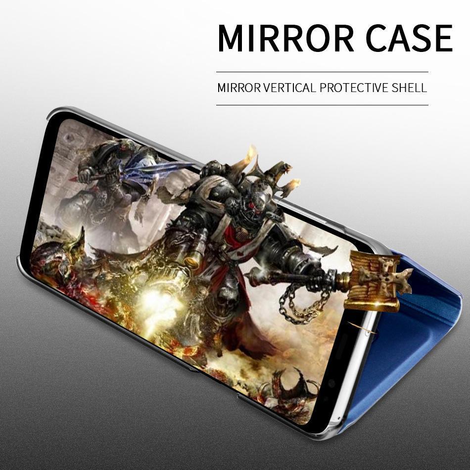 Galaxy M30 Mirror Clear View Flip Case [Non Sensor Working]