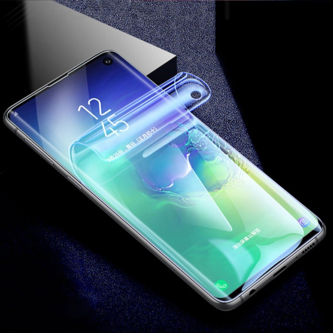 Galaxy A7 2018 (3 in 1 Combo) Mirror Clear Flip Case + Tempered Glass + Earphones [Non Sensor]