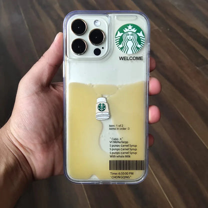 iPhone 12 Pro Max Coffee Edition Floating Gel Liquid Case
