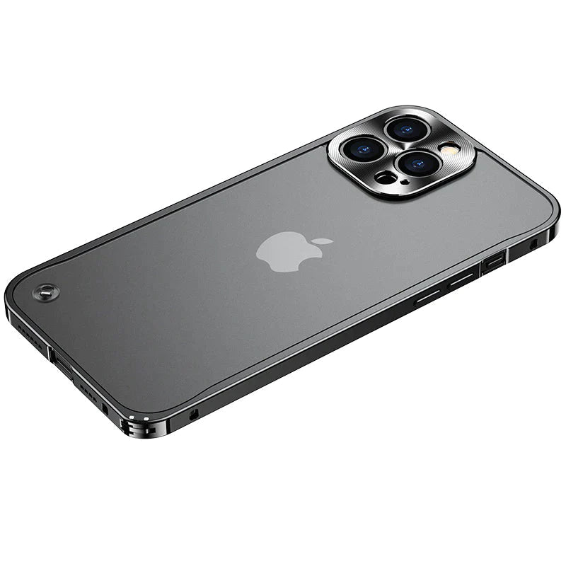 iPhone 12 Pro Max Translucent Metal Frame Matte Case