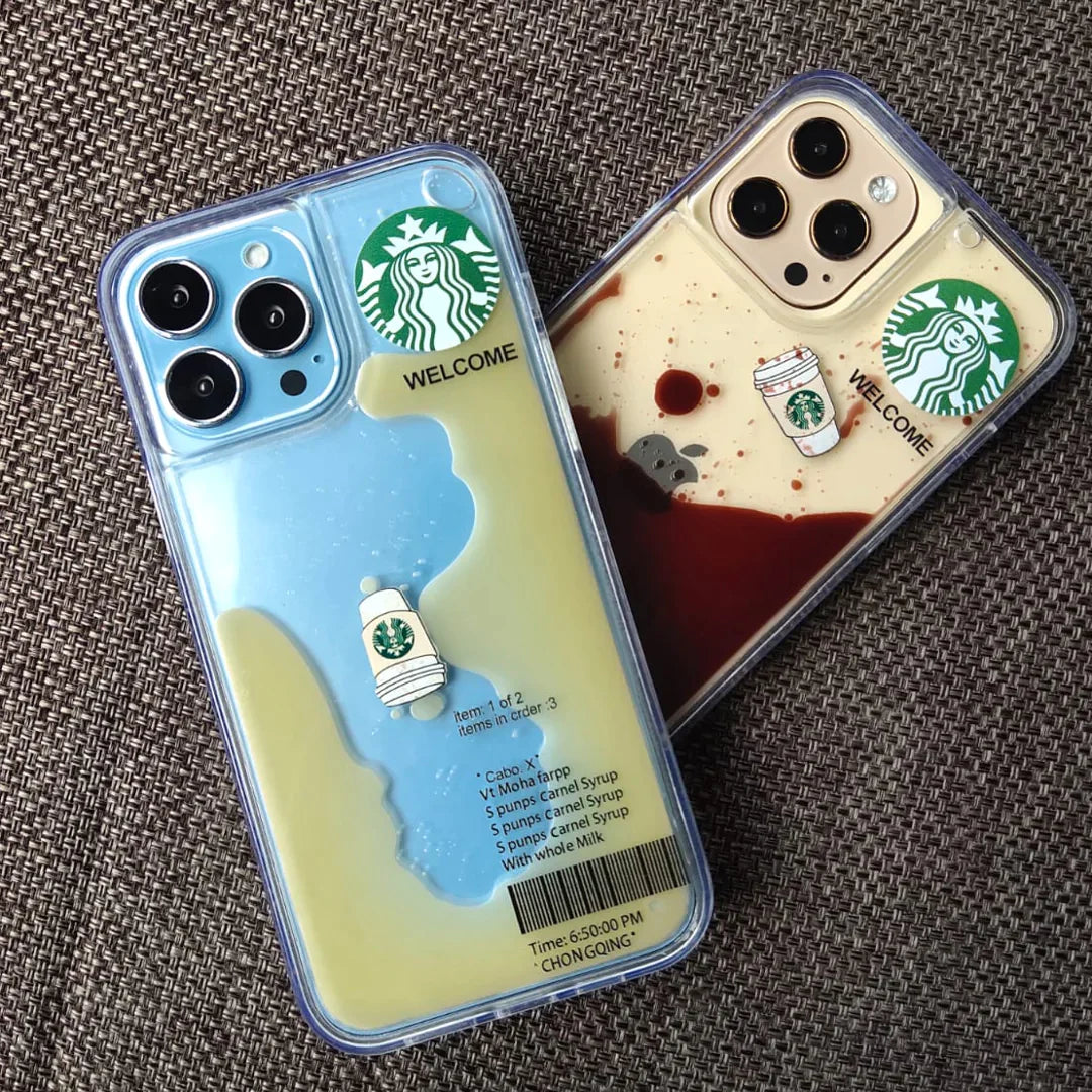 iPhone 12 Pro Max Coffee Edition Floating Gel Liquid Case