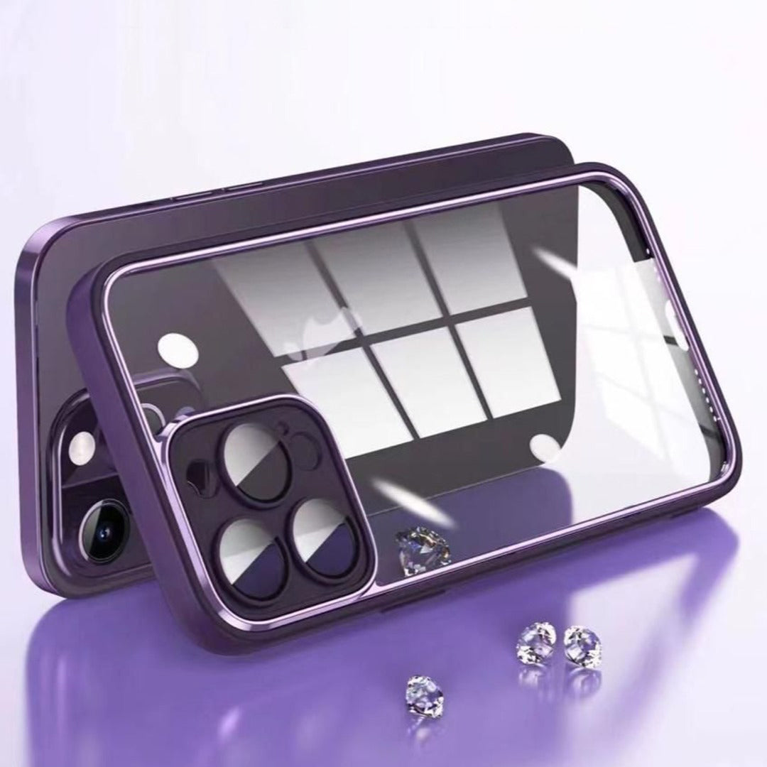 iPhone 14 Pro Transparent Electroplating Camera Protection Case