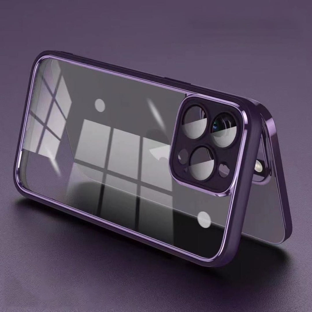 iPhone 14 Pro Transparent Electroplating Camera Protection Case