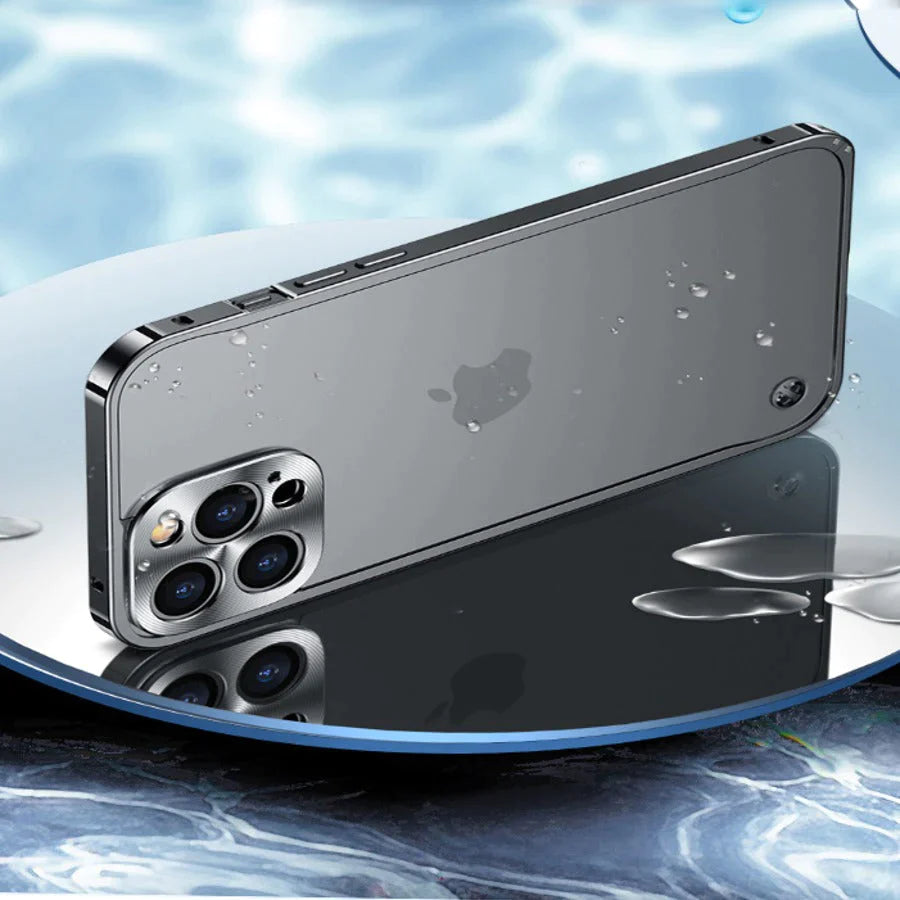 iPhone 12 Pro Max Translucent Metal Frame Matte Case